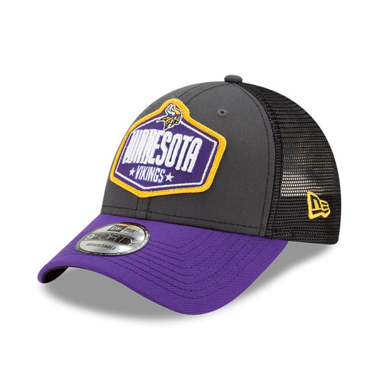 Gorras New Era Truckers Grises - Minnesota Vikings NFL Draft 38975HTIE